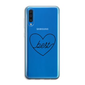 Best heart black: Samsung Galaxy A50 Transparant Hoesje