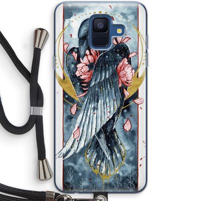 Golden Raven: Samsung Galaxy A6 (2018) Transparant Hoesje met koord
