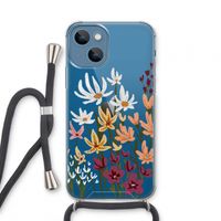 Painted wildflowers: iPhone 13 mini Transparant Hoesje met koord