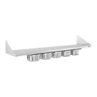 Kruidenrek - 5 x 1/6 GN - 120 cm Kruidenrek - 5 x 1/6 GN - 120 cm