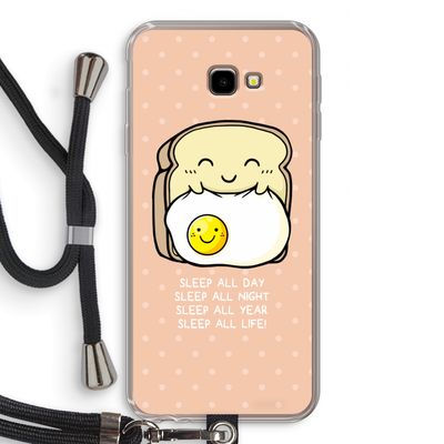 Sleep All Day: Samsung Galaxy J4 Plus Transparant Hoesje met koord