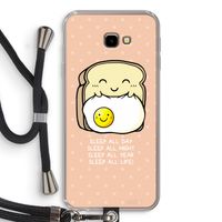 Sleep All Day: Samsung Galaxy J4 Plus Transparant Hoesje met koord