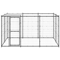 The Living Store Hondenkennel - Gepoedercoat staal - 330 x 220 x 180 cm - Met dak en deur - thumbnail