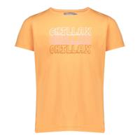 Geisha Meisjes t-shirt 'chillax' - Licht oranje