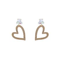 Day&Eve Oorbellen Stone Heart White | Goud