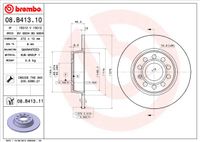 Remschijf BREMBO, Remschijftype: Massief, u.a. für Seat, VW, Skoda, Audi, Cupra