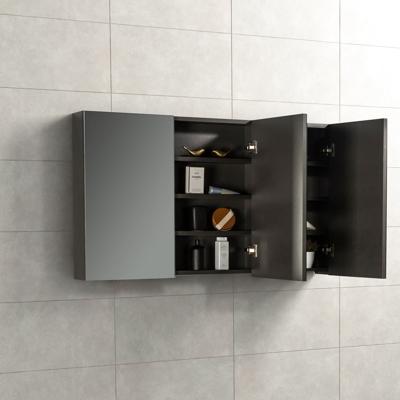 Spiegelkast Tieme in mat grijs 120x70x16cm Spiegelkast Tieme in mat grijs 120x70x16cm