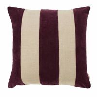 by fonQ Stripe Sierkussen 50 x 50 cm - Aubergine