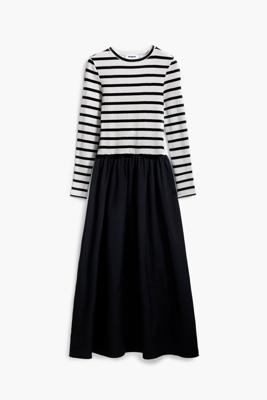 Gecombineerde midi-jurk - BLACK - S Gecombineerde midi-jurk - BLACK - S