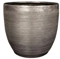 TS Collection bloempot rowen metaal 17x15cm lead