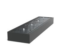 Watertafel Aluminium rechthoek 400x100x40cm. - thumbnail