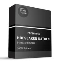 Hoeslaken - Katoen - Verkoelend - 80x200 cm - Keuze Uit Meerdere Kleuren - Fresh and Co - Dekbed-Discounter.nl