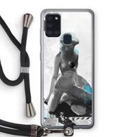 I will not feel a thing: Samsung Galaxy A21s Transparant Hoesje met koord