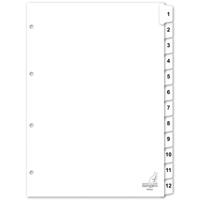 Tabblad kangaro 4r pk412c nr 1 12 wit karton | 18 stuks