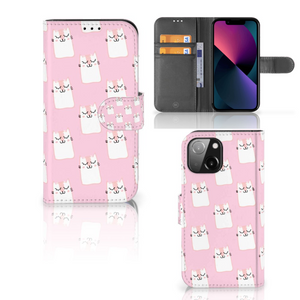 iPhone 13 Mini Telefoonhoesje met Pasjes Sleeping Cats