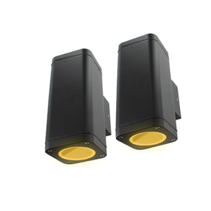 Set 2x Schuttinglamp LED 2x3Watt ZWART 230Volt IP65 dimbaar