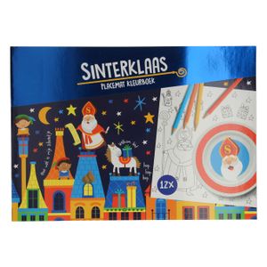 Wins Holland Placemats Kleurboek Sinterklaas, 12st.