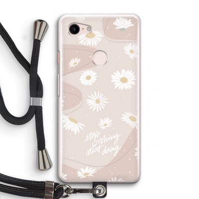 Daydreaming becomes reality: Pixel 3 Transparant Hoesje met koord