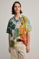 Bedrukte gaugin-blouse - RED - S