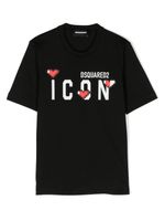 DSQUARED2 KIDS t-shirt à imprimé Icon - Noir