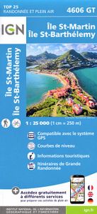 Wandelkaart - Wegenkaart - landkaart 4606GT Ile St-Martin - Sint Maart