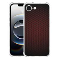 Apple iPhone 16e Hoesje - Geruit Rood TPU Antishock Apple iPhone 16e Hoesje - Geruit Rood TPU Antishock