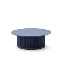 Kave Home Outdoor Salontafel 'Sedalis' Aluminium en touw, 99cm, kleur Donkerblauw