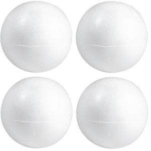 4x Stuks hobby/DIY holle piepschuim bal/bol 50 cm 2 halve schalen