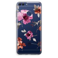 Geschilderde bloemen: Huawei P Smart (2018) Transparant Hoesje