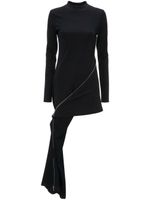 JW Anderson robe zippée à manches longues - Noir