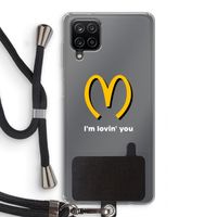 I'm lovin' you: Samsung Galaxy A12 Transparant Hoesje met koord