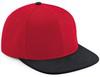 Beechfield CB661 Original Flat Peak 6 Panel Snapback Cap - Classic Red/Black - One Size