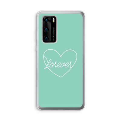 Forever heart pastel: Huawei P40 Transparant Hoesje