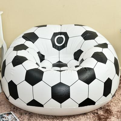 Fashion casual luie stoel creatieve opblaasbare sofa één kruk (voetbal bank)