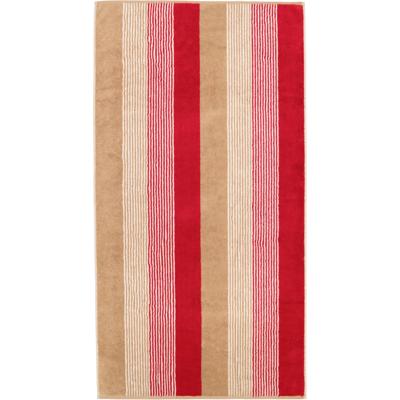 Cawö Cawö Coast Handdoek rot/natur 50/100