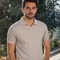 Heren Polo Stein | Zand Melange