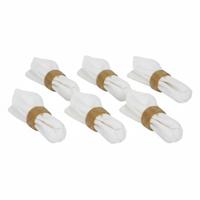 Gerimport Servetringen / houders - 6x stuks - goud - met sierrand - 5 x 3 cm