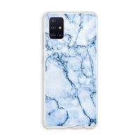 Blauw marmer: Galaxy A51 4G Transparant Hoesje