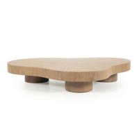 Eleonora Organische Salontafel 'Bobbie' Walnootfineer lichtbruin, 150 x 110cm, kleur Naturel