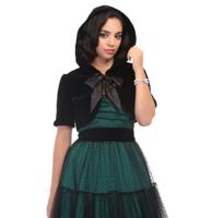 Monique Hooded Bolero Black Velvet-34 (NL)/ 8 (UK) | 50% korting