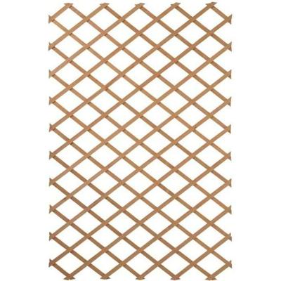 NATUUR Uitschuifbaar latwerk van natuurlijk hout 100x300cm - Bruin