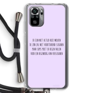 Regenboog: Xiaomi Redmi Note 10S Transparant Hoesje met koord