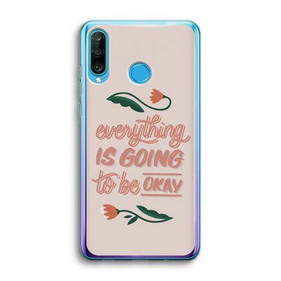 Optimistic flower girl: Huawei P30 Lite Transparant Hoesje