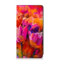 Bookcase Samsung Galaxy A52 Tulips