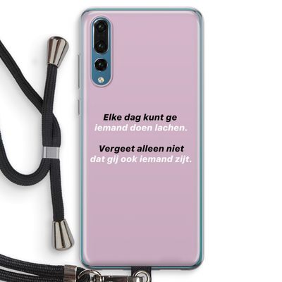 gij zijt ook iemand: Huawei P20 Pro Transparant Hoesje met koord