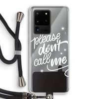 Don't call: Samsung Galaxy S20 Ultra Transparant Hoesje met koord