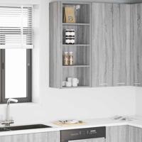 Hangkast Riga Grijs Sonoma 40 x 29,5 x 100 cm Bewerkt hout Hangkast Riga Grijs Sonoma 40 x 29,5 x 100 cm Bewerkt hout