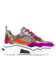 DWRS LABEL DWRS label - Pluto / Steel Fuchsia Roze Leer Lage sneakers Dames - thumbnail