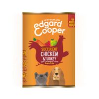 Edgard & Cooper Adult - Kip & Kalkoen - 6 x 400 g blikken - thumbnail