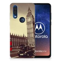 Motorola One Vision | Silliconen Back Cover | Londen